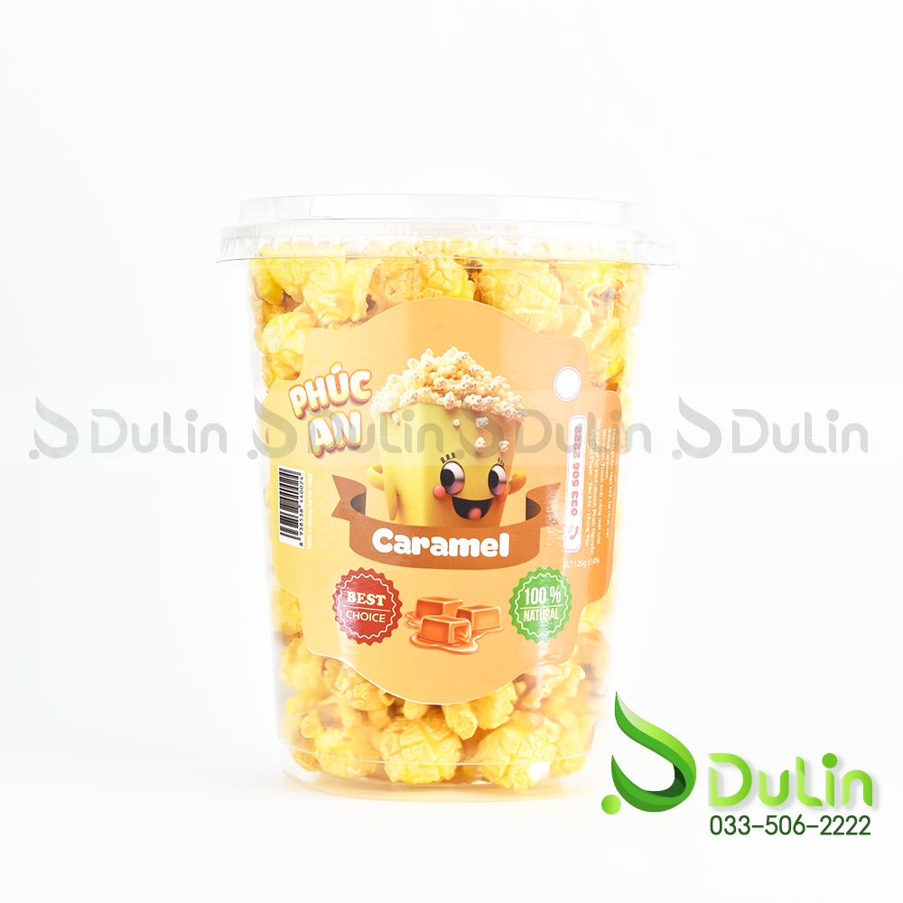 Bỏng PHÚC AN Bỏng ngô vị Caramel 125gr 50 Hộp/Thùng