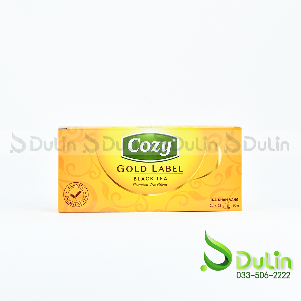 Trà COZY Nhãn Vàng 25 tép 50gr 48 Hộp/Thùng